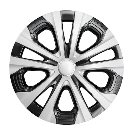 Coast2Coast 15", 5 Split Spoke, Silver And Charcoal, Plastic, Set Of 4 IWC52615SC